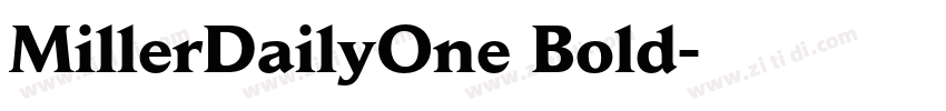 MillerDailyOne Bold字体转换